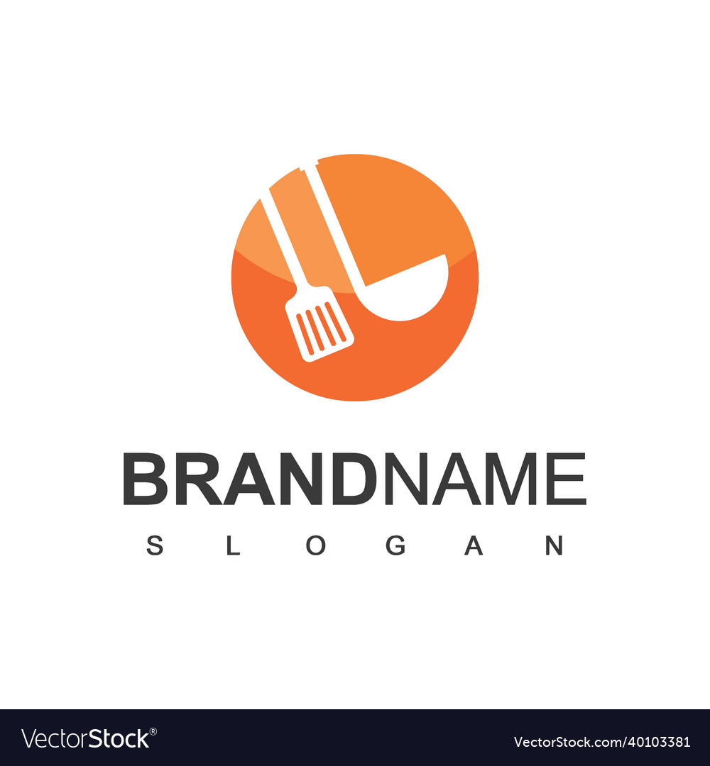 Cooking logo with spatula symbol