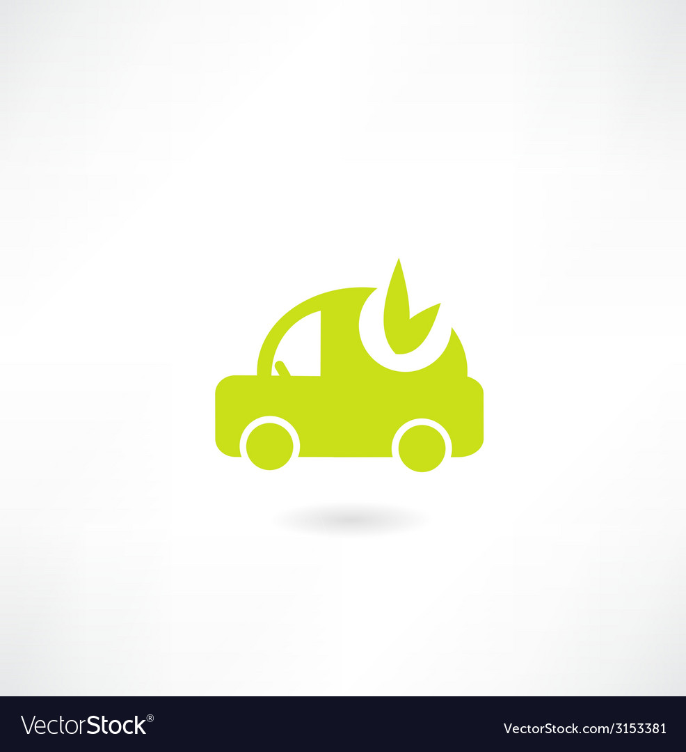 Eco car icon