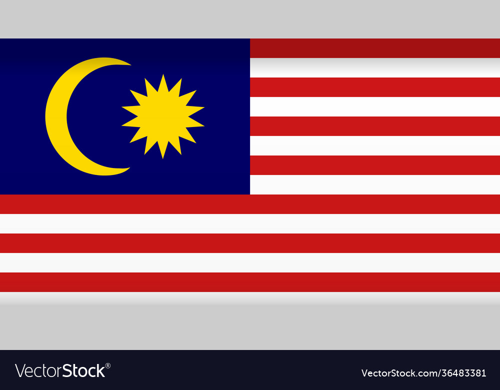 Flagge Malaysia Farbsymbol isoliert