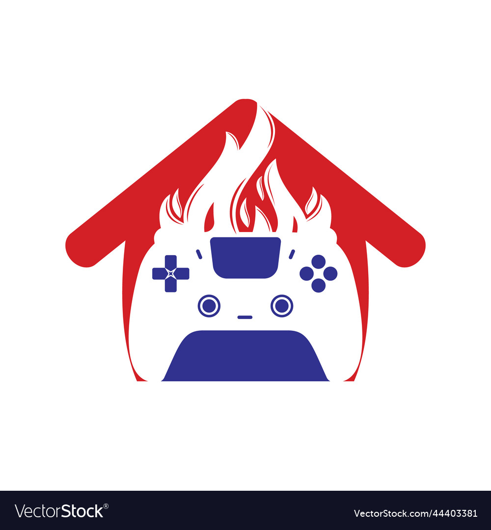 Furious gamer logo design template Royalty Free Vector Image