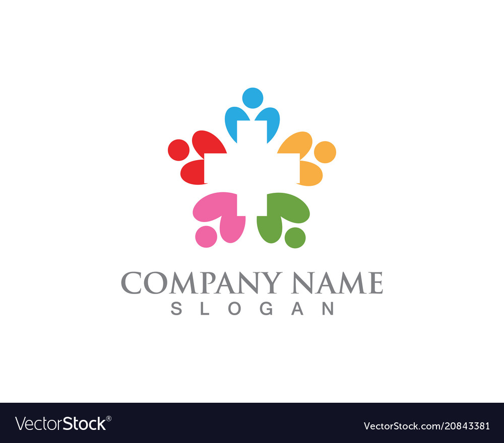 People care logo and symbols template app Vector Image