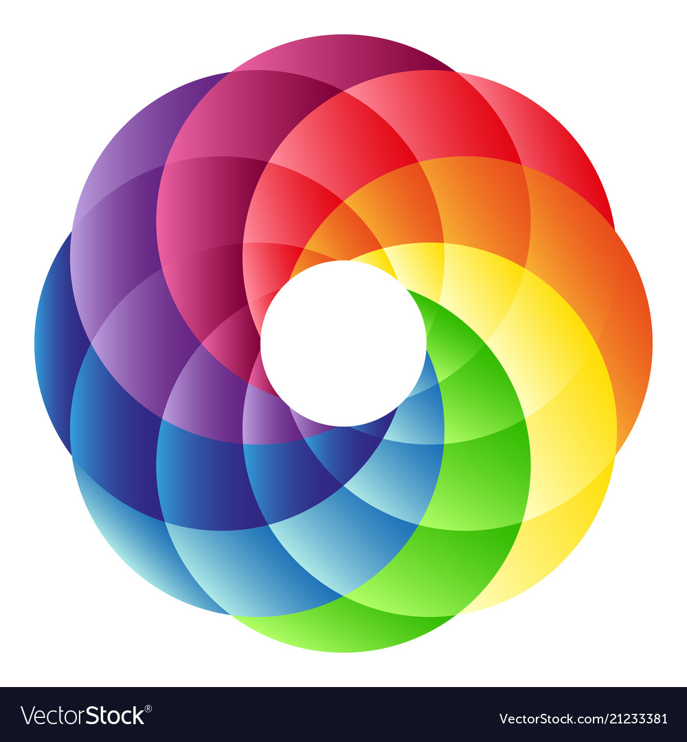 Rainbow Circle Logo Royalty Free Vector Image VectorStock