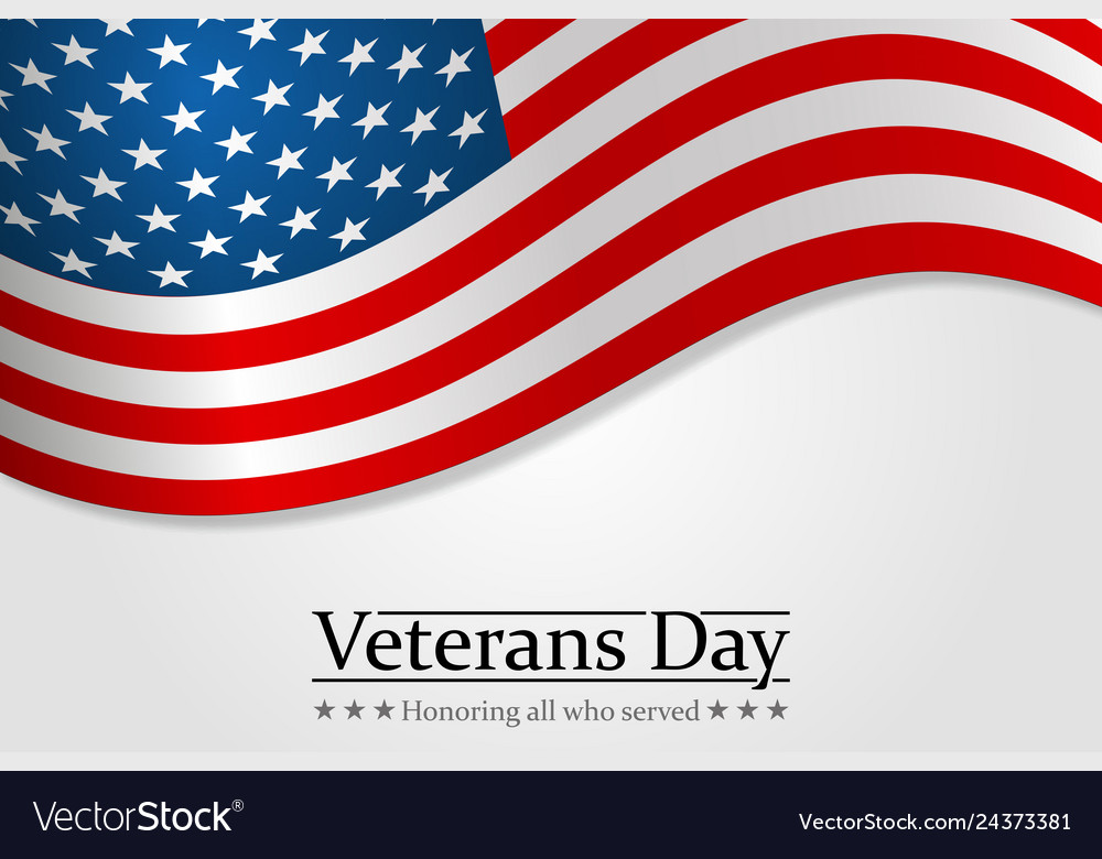 Veterans day honoring all who served usa flag