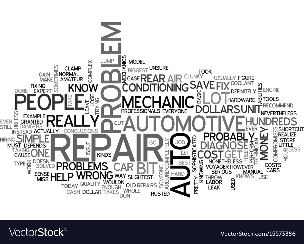 Auto repair text word cloud concept Royalty Free Vector