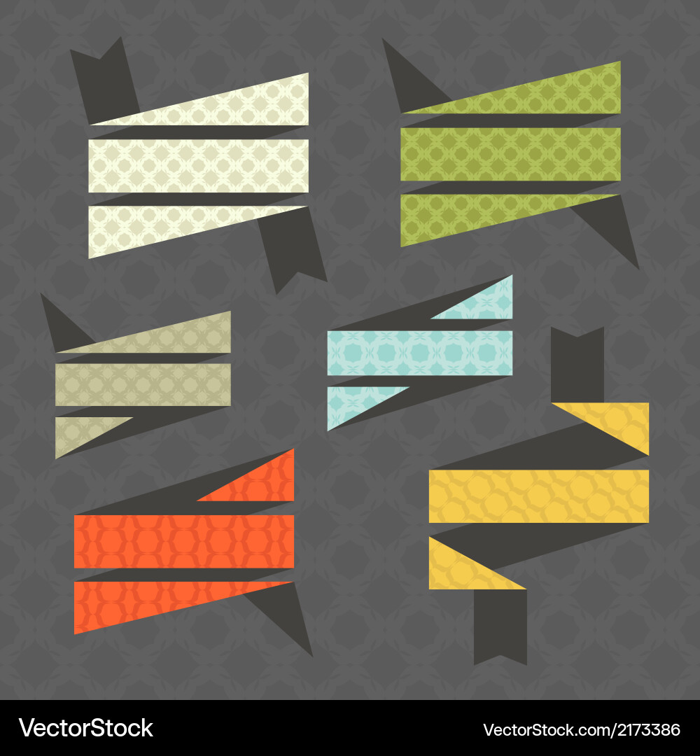 Bright ribbons Royalty Free Vector Image - VectorStock