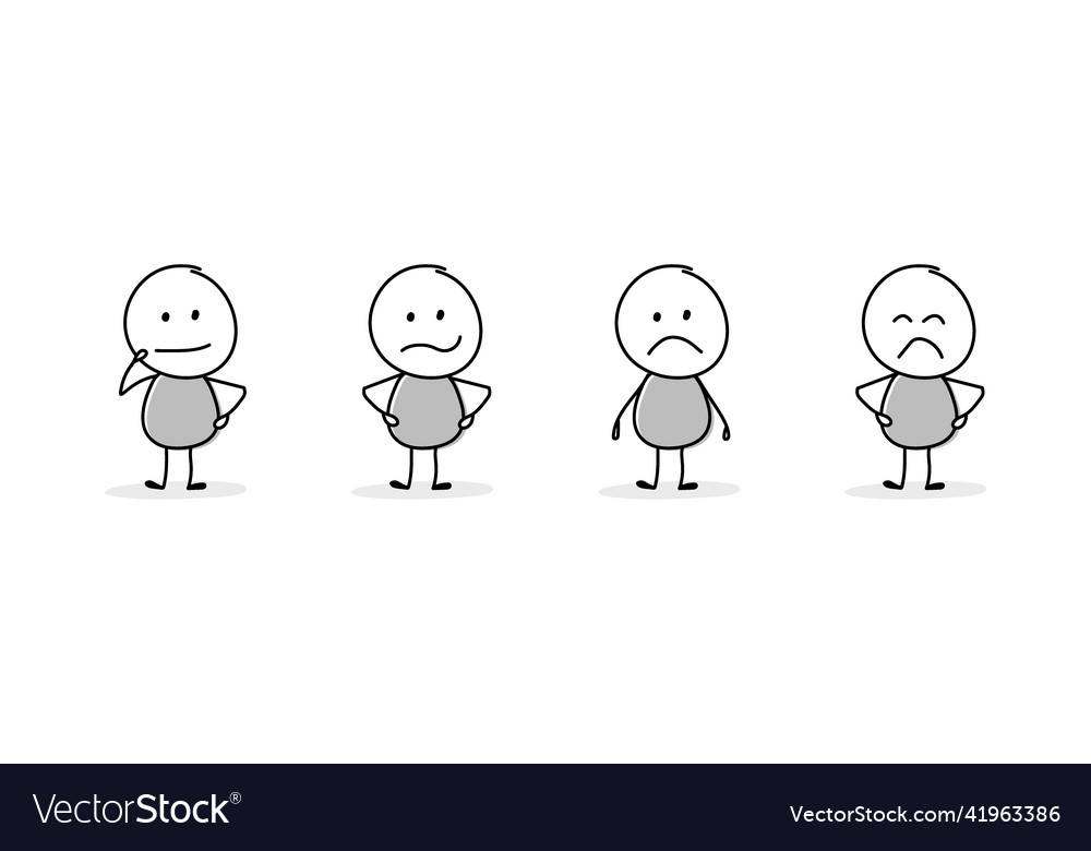 Funny stickman design for print Royalty Free Vector Image