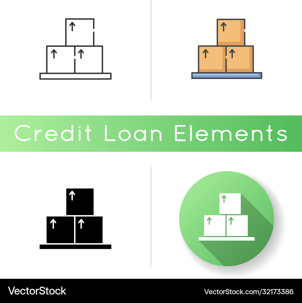 Cardboard boxes icon Royalty Free Vector Image