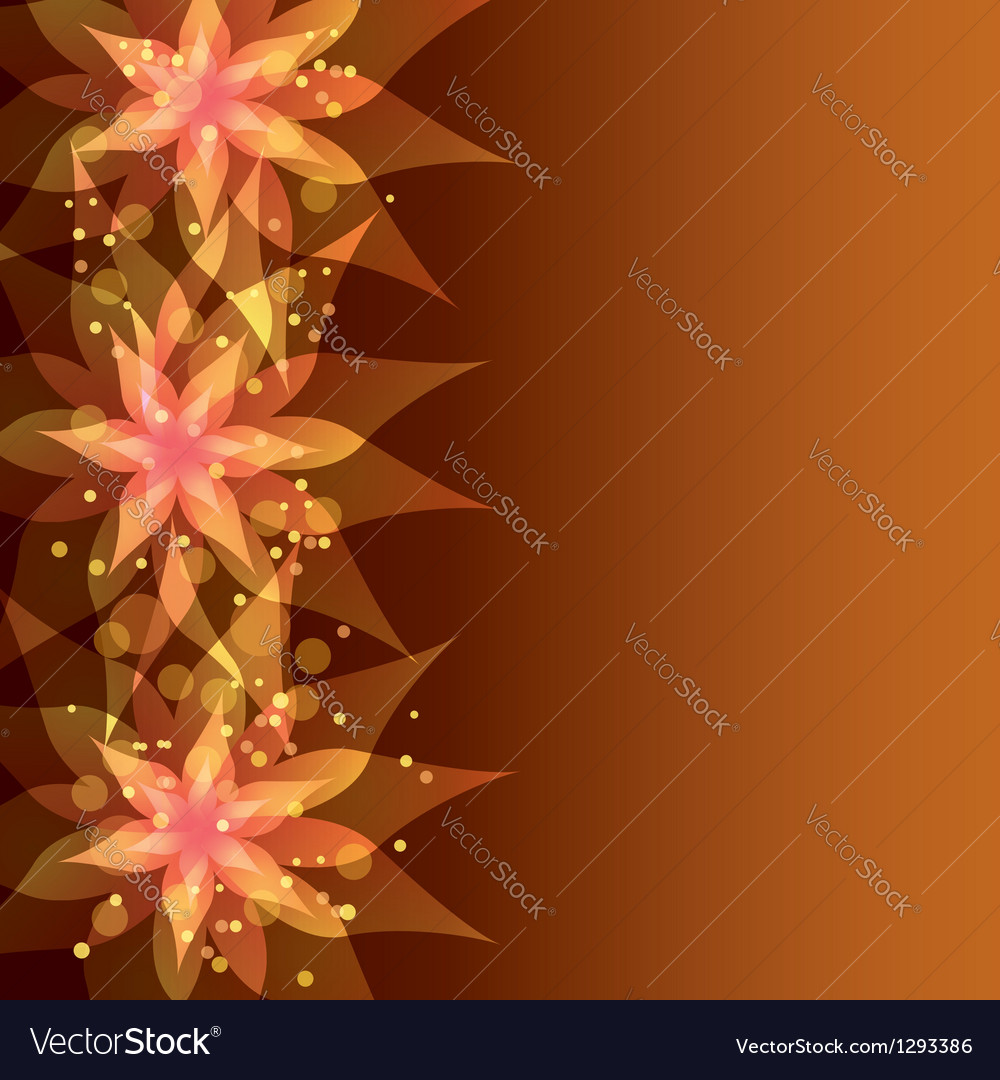 Floral background with decorative flower Vector Image