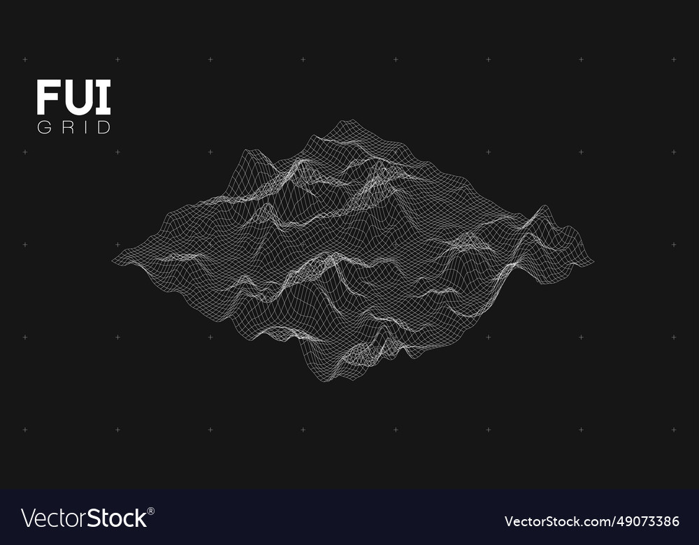 Fui gui 3d Landschafts-Scangitter abstrakt