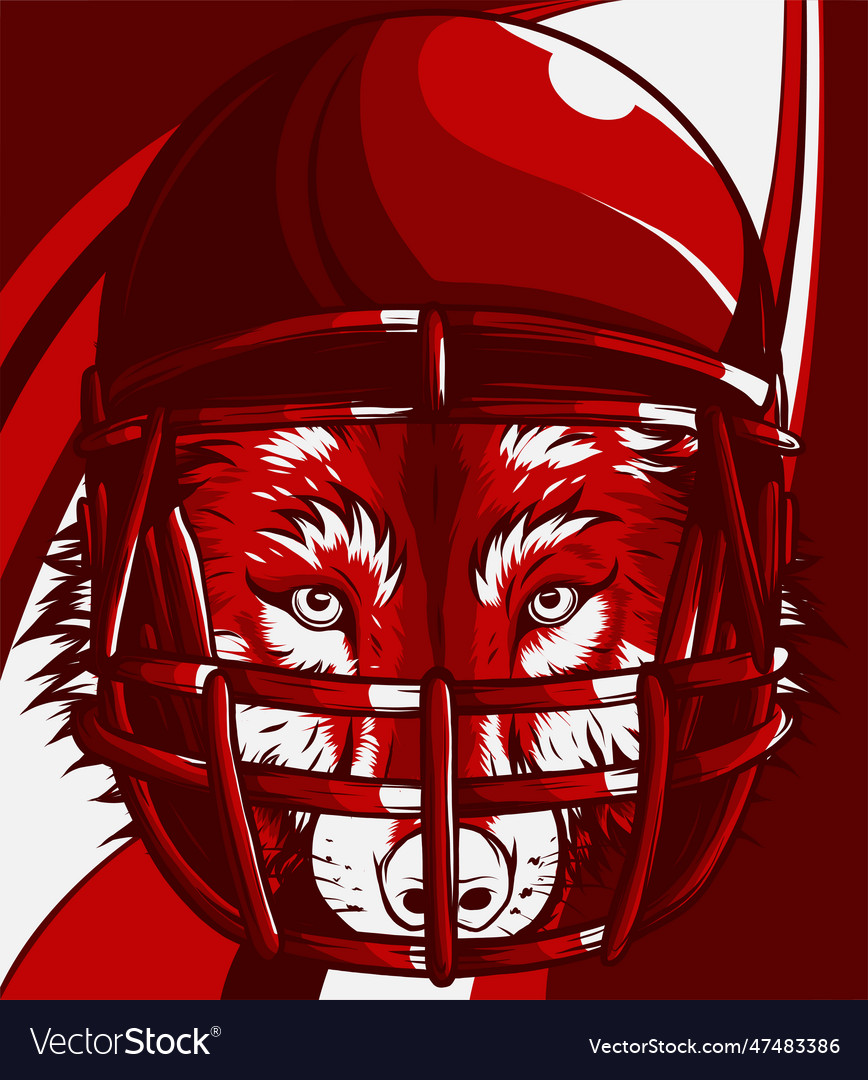 Head wolf on colored Royalty Free Vector Image