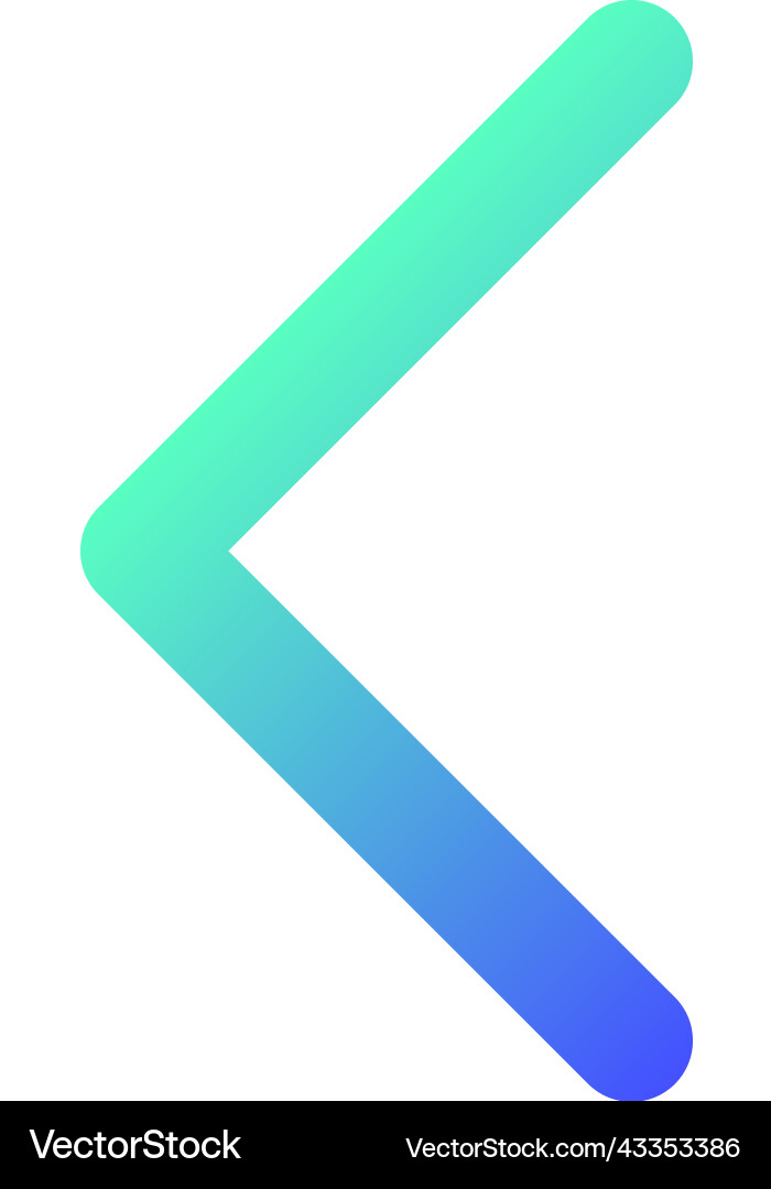 Left arrow pixel perfect gradient linear ui icon Vector Image