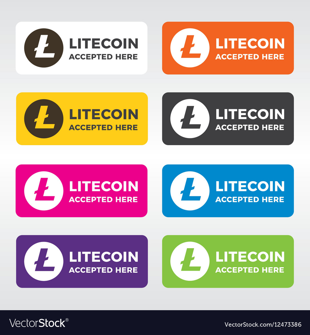 Litecoin Banner Royalty Free Vector Image Vectorstock