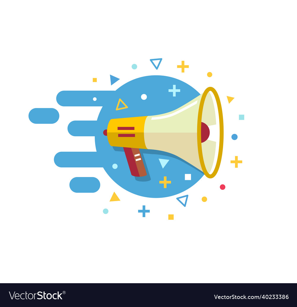 Megaphone linguist icon Royalty Free Vector Image