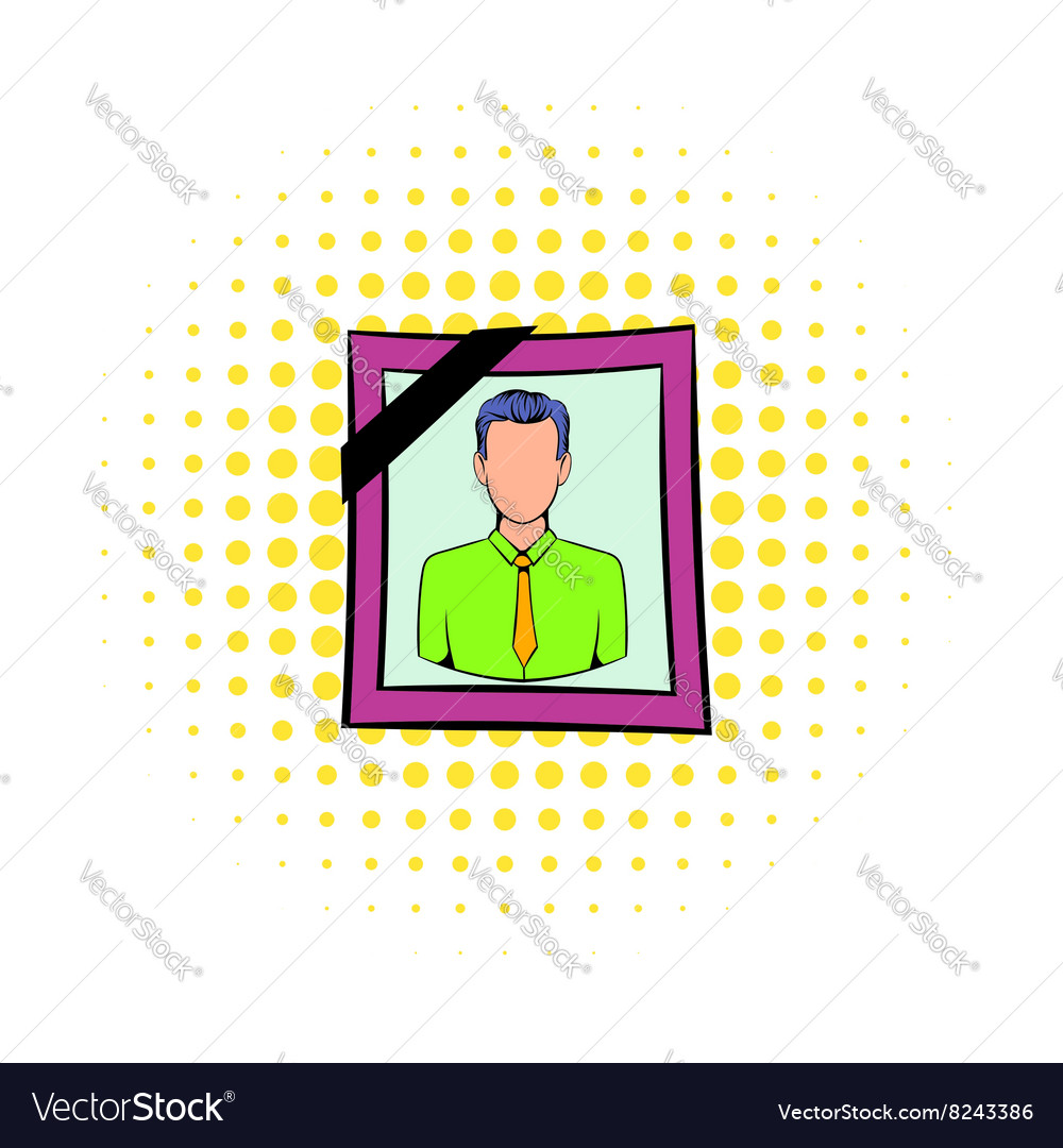 Photo Of Deceased Icon Comics Style Royalty Free Vector Photo Of Deceased Icon Comics Style Vector Image