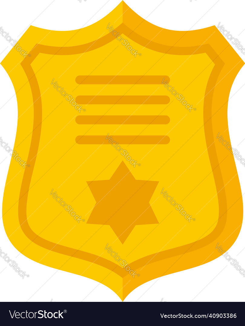 Prosecutor gold emblem icon flat isolated Vector Image