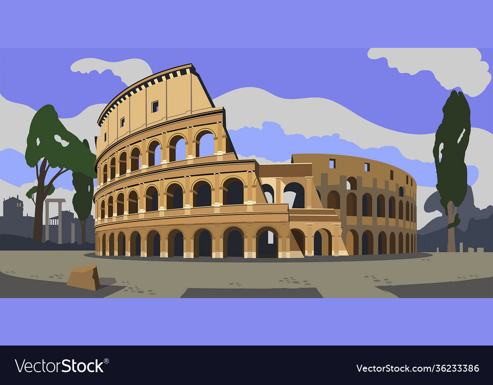 Rome coliseum Royalty Free Vector Image - VectorStock