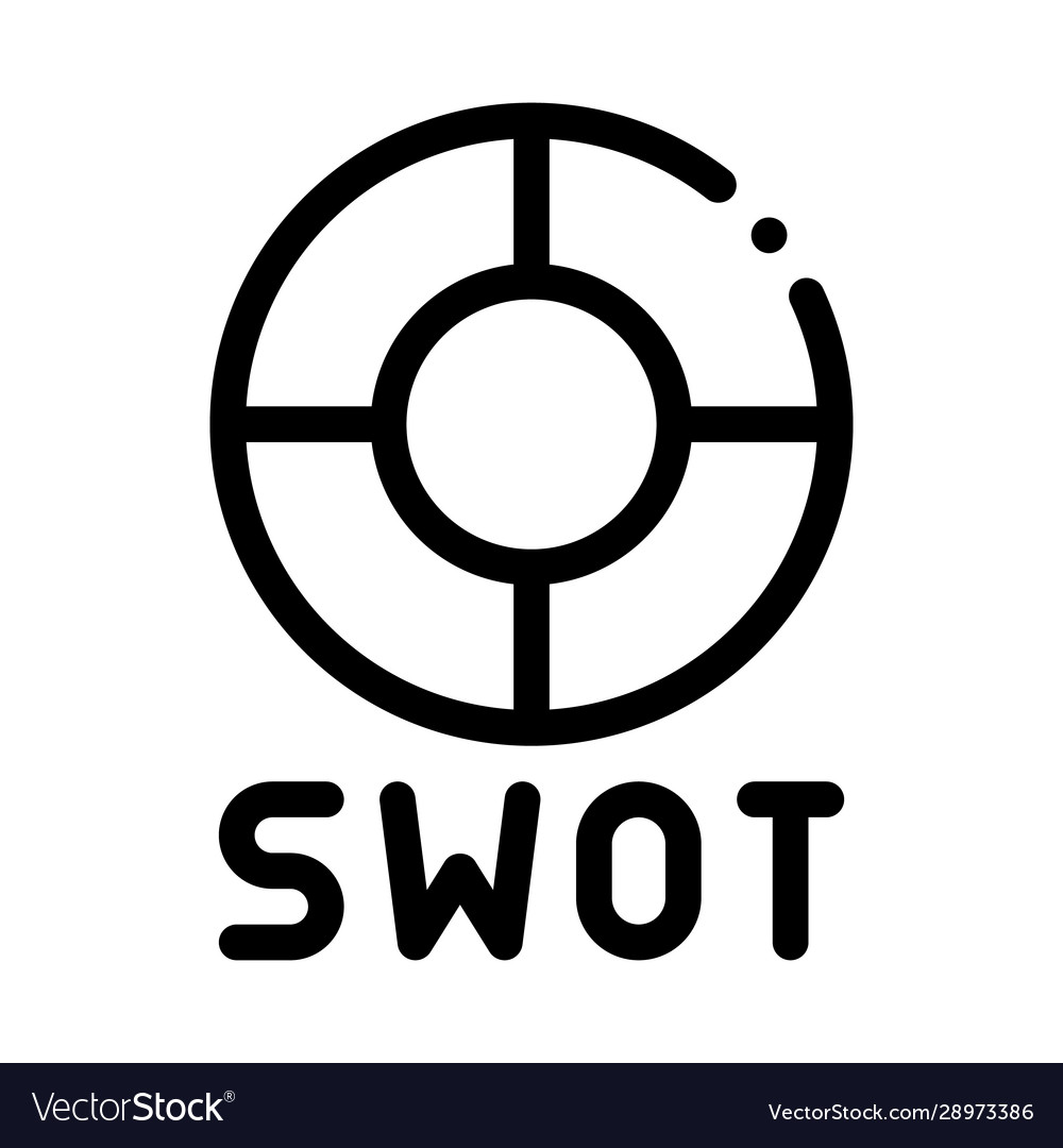 Swot Analysis Icon Vector Outline Swot Stock Vector Royalty Free | The ...