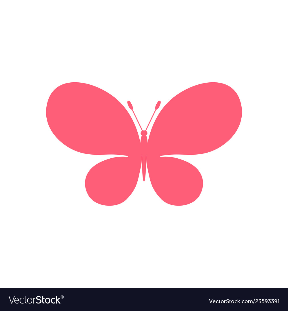 Butterfly icon on white background for graphic Vector Image