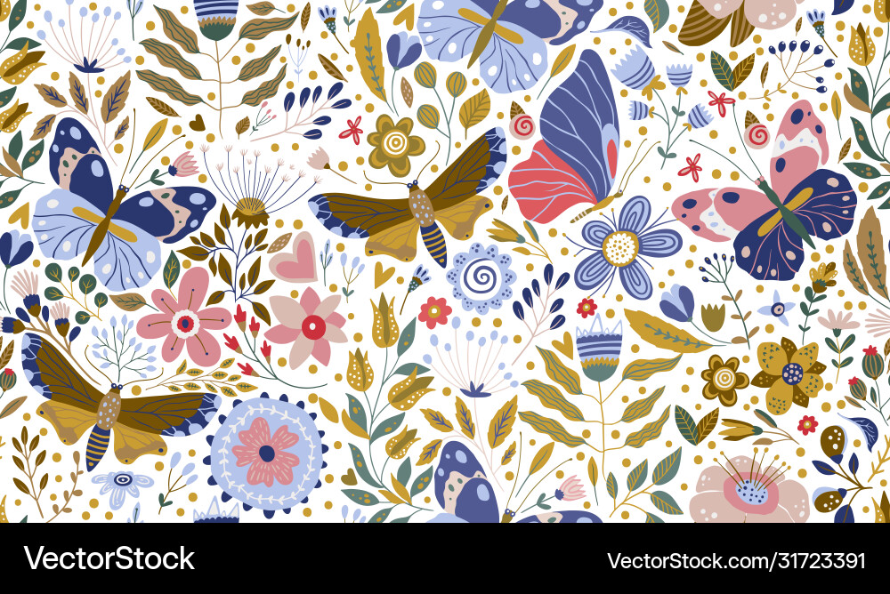 Floral ornate seamless pattern Royalty Free Vector Image