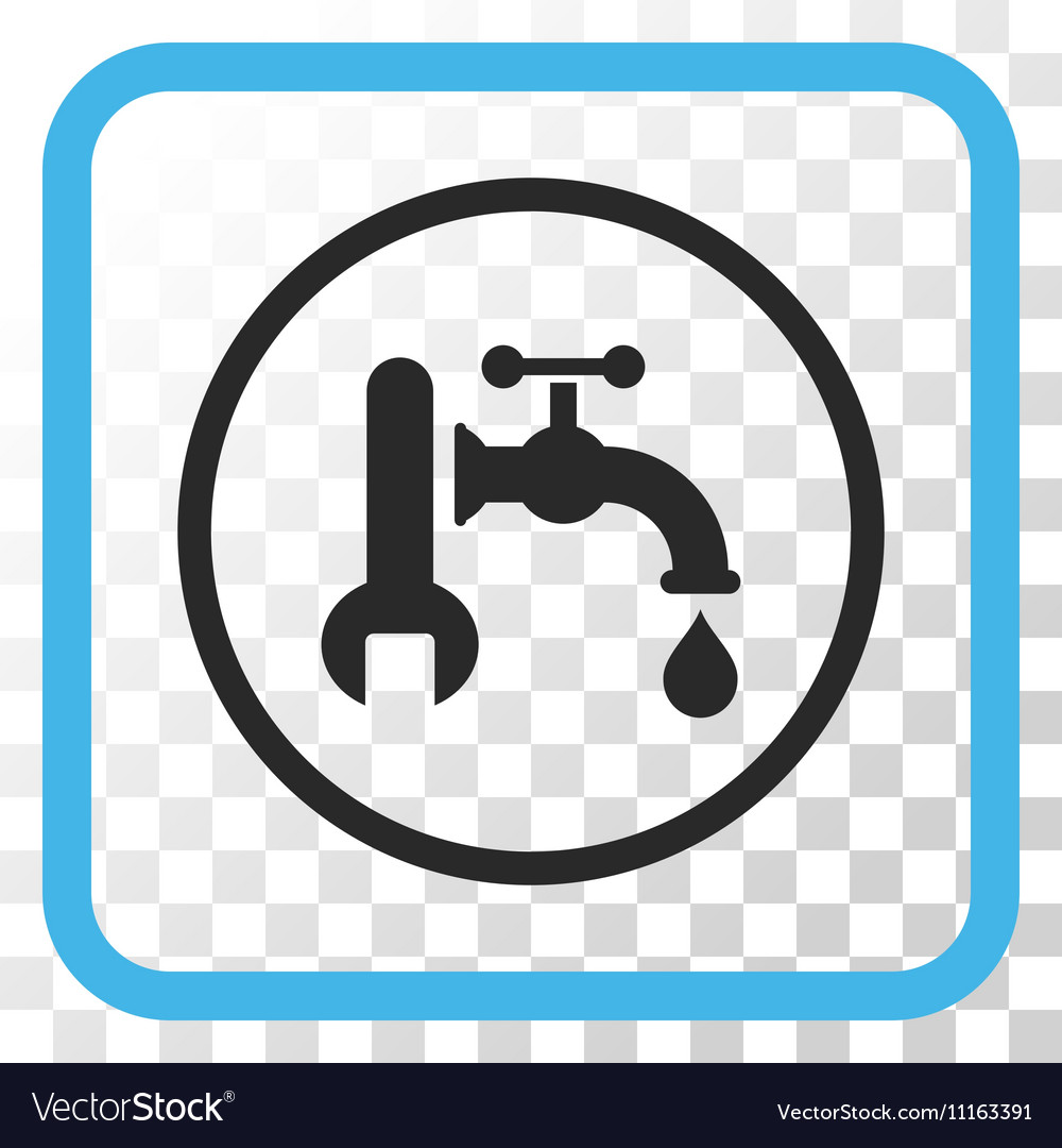 Plumbing-Symbol in einem Rahmen