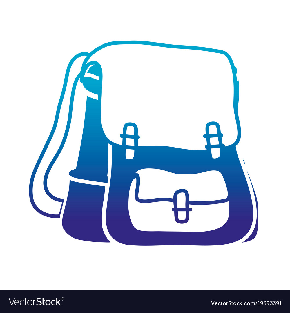 Silhouette school backpack education object design