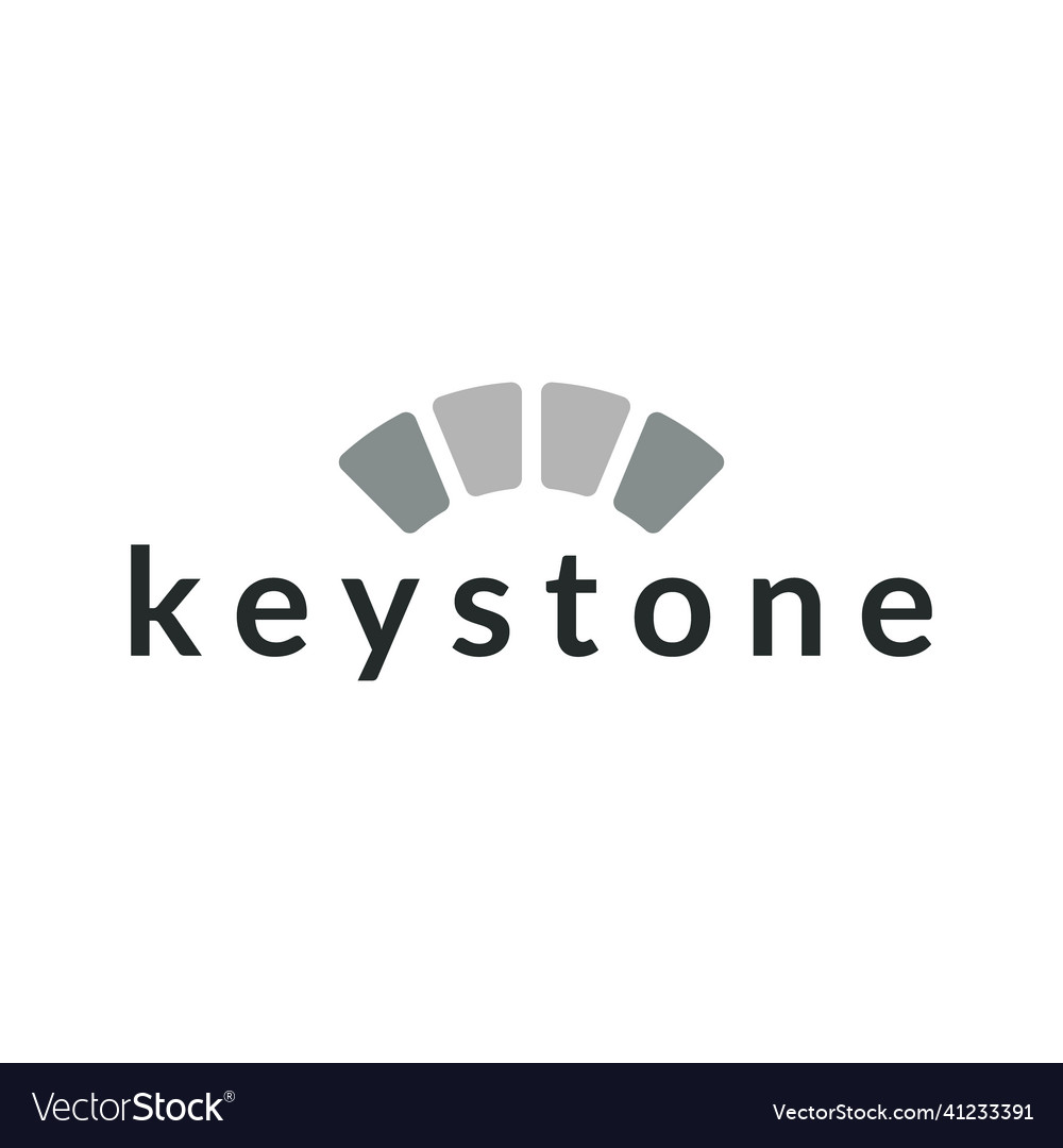 Simple And Unique Keystone Logo Design Royalty Free Vector