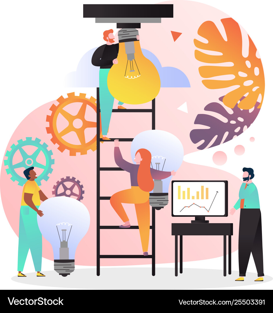 Way to success concept for web banner Royalty Free Vector
