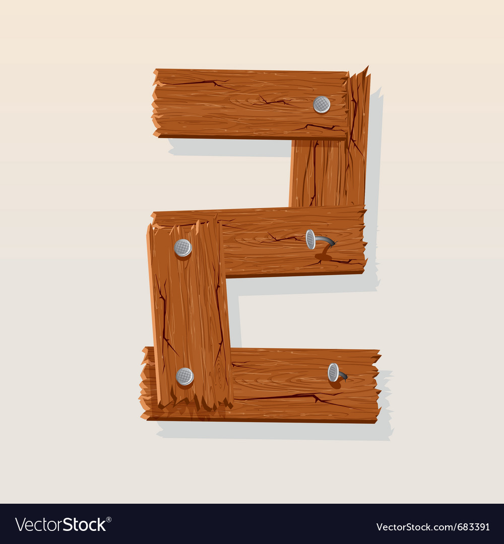 Wooden type 2 Royalty Free Vector Image - VectorStock