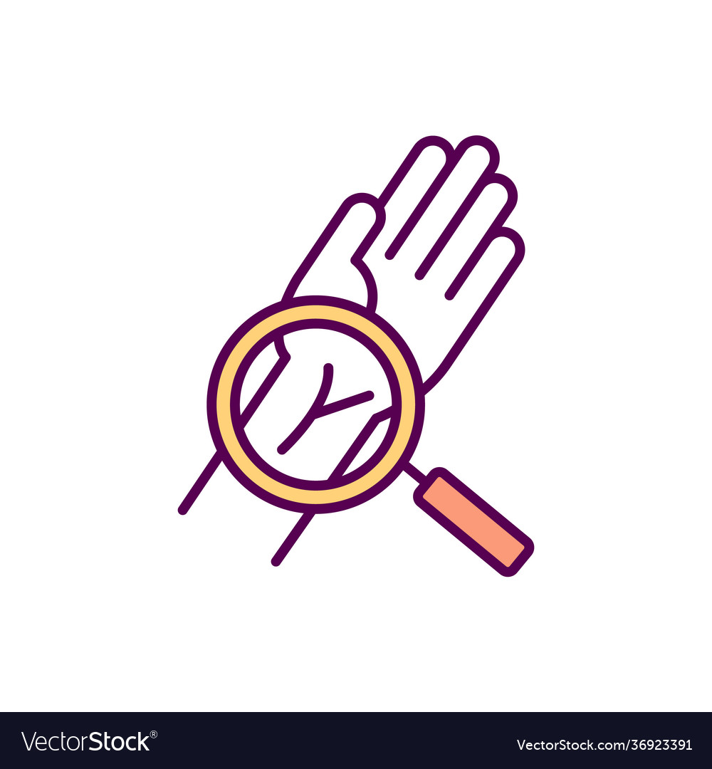 Wrist injuries rgb color icon Royalty Free Vector Image