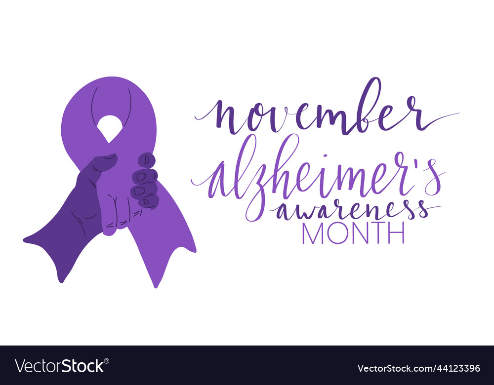 Alzheimers awareness month november handwritten