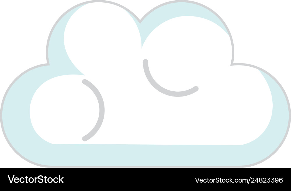 Cloud sky isolated icon Royalty Free Vector Image