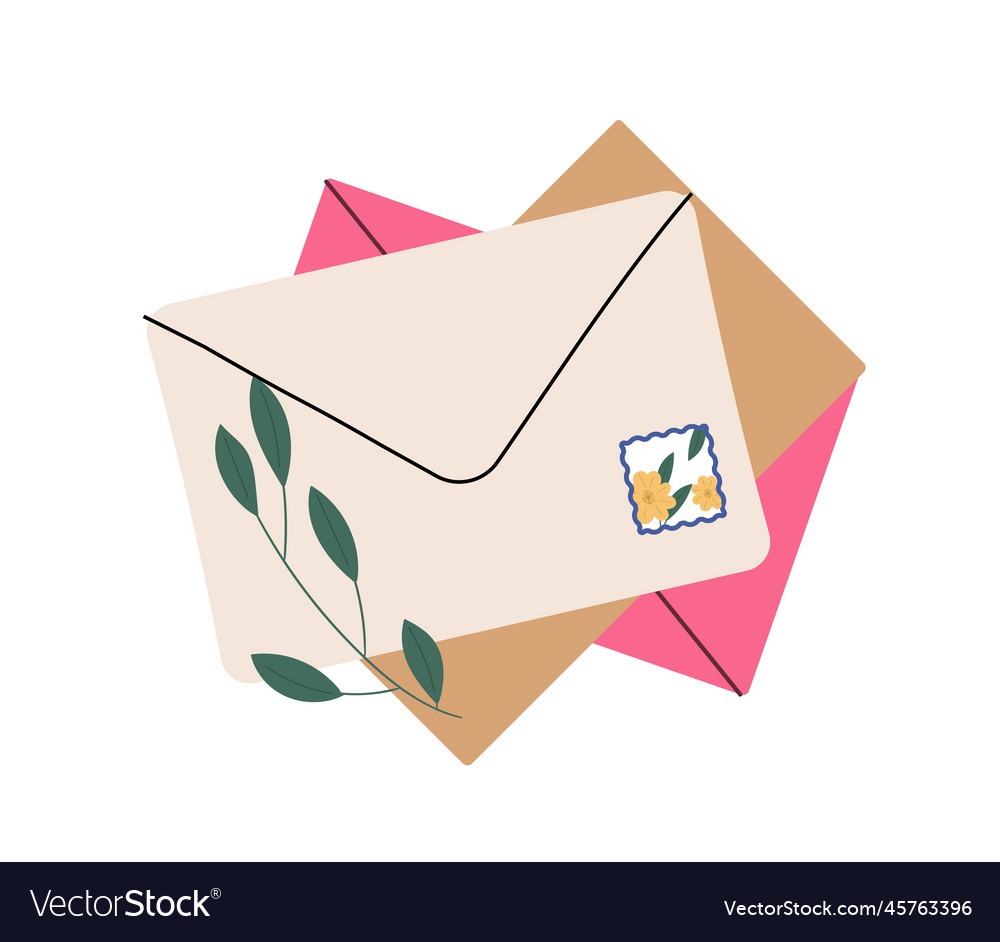 Envelope with flowers