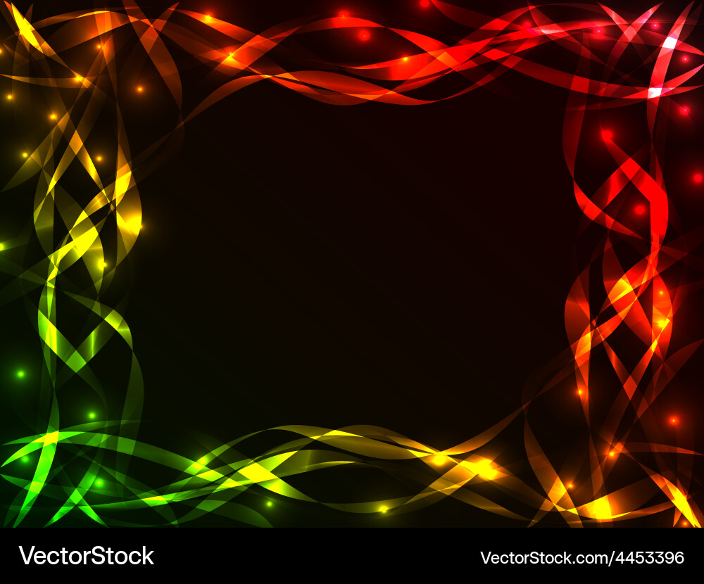Shiny plasma ribbon frame Royalty Free Vector Image