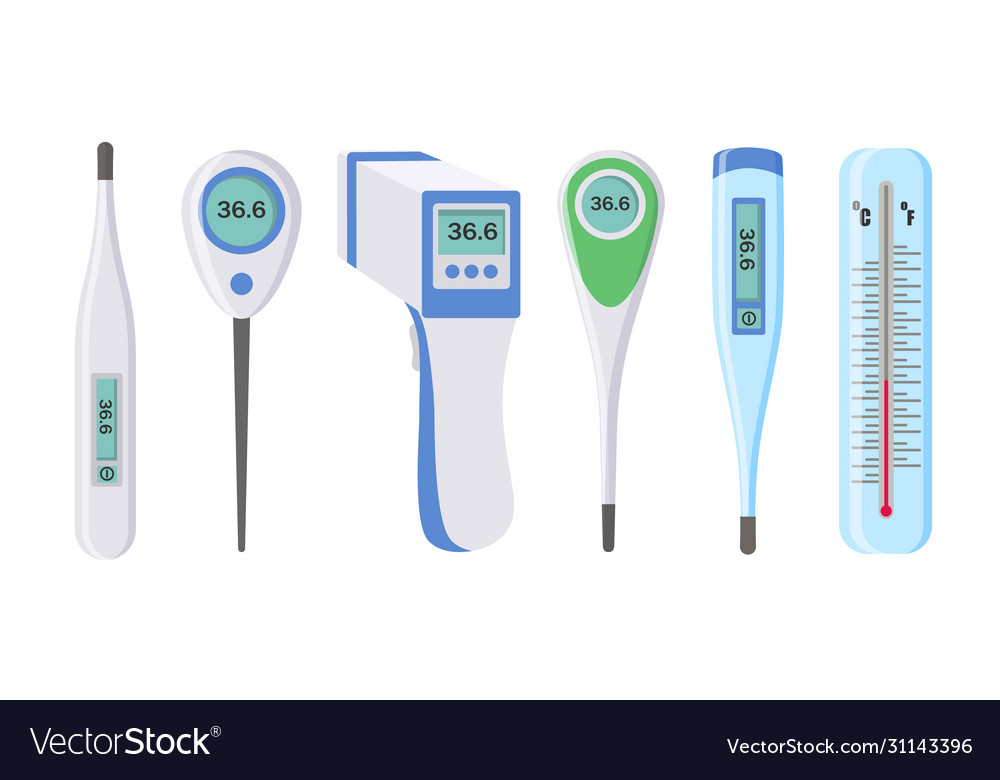 Thermometers measuring temperature