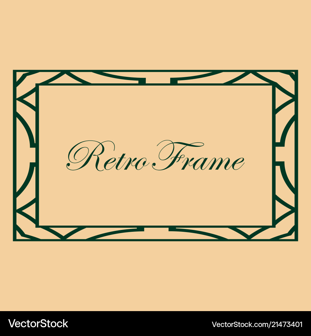 Art deco frame Royalty Free Vector Image - VectorStock