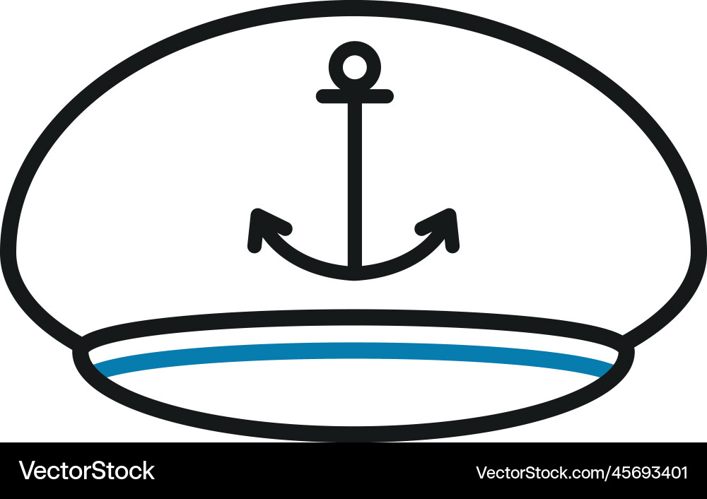 Captain hat nautical Royalty Free Vector Image