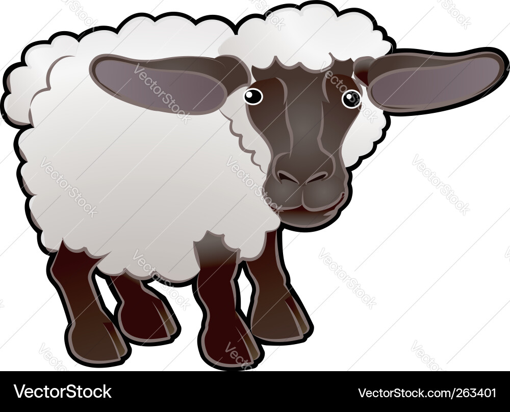 Cute sheep Royalty Free Vector Image - VectorStock