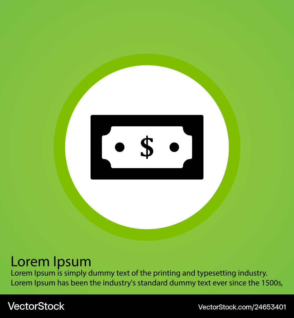 Dollar icon Royalty Free Vector Image - VectorStock