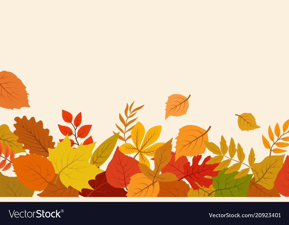 Fallen gold and red autumn leaves october nature Vector Image