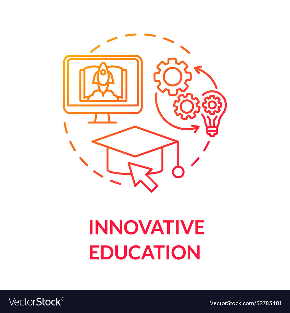 Innovative education concept icon Royalty Free Vector Image