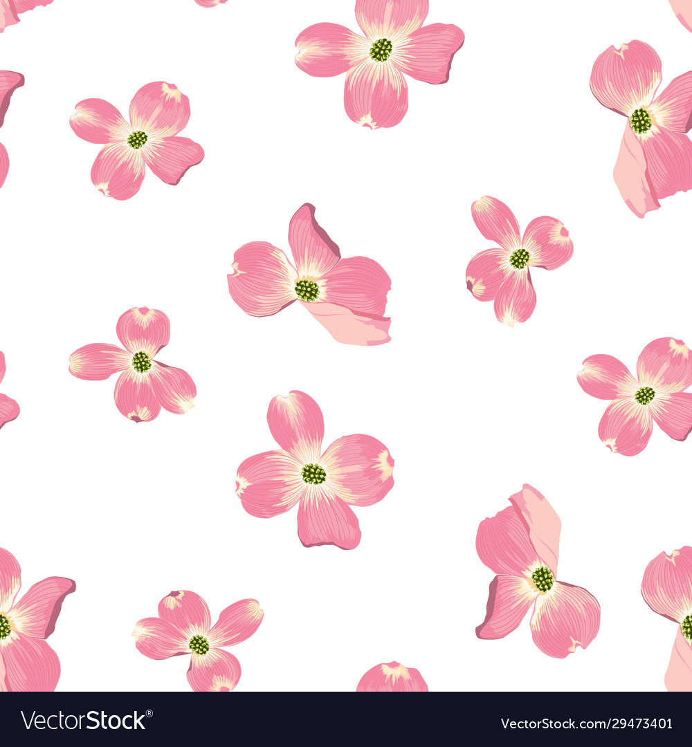 Spring autumn flowers seamless pattern Royalty Free Vector