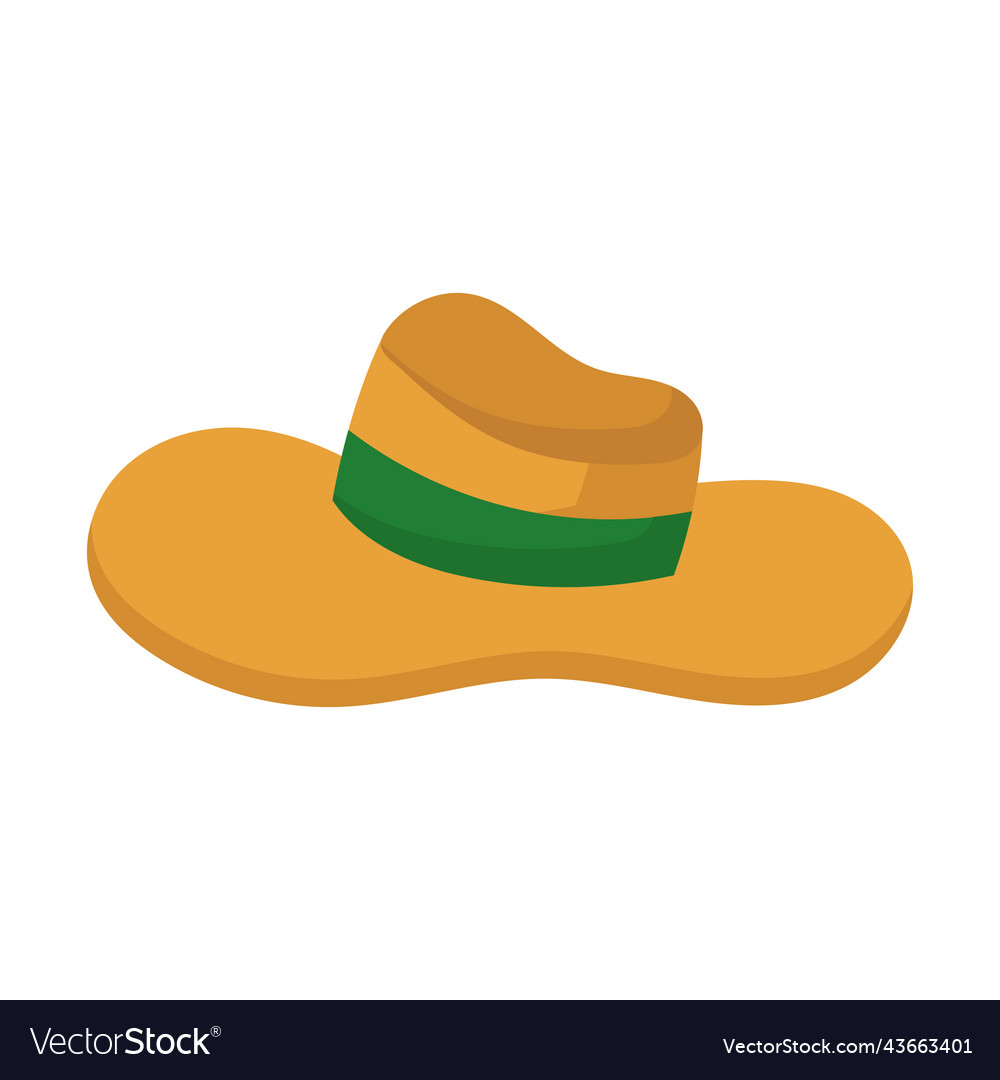 Summer cap or cartoon hat and sunhat icon beach Vector Image