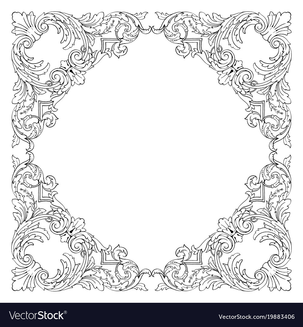 Baroque of vintage elements for design Royalty Free Vector