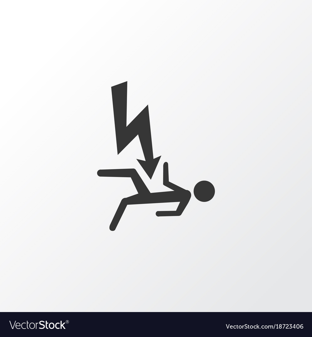 Electrocution hazard icon symbol premium quality Vector Image