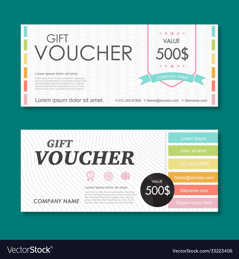 Gift voucher 53 Royalty Free Vector Image - VectorStock