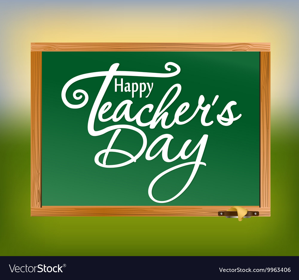 Happy teachers day greeting card teachers day Vector Image