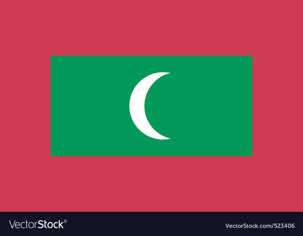 Maldivian flag Royalty Free Vector Image - VectorStock