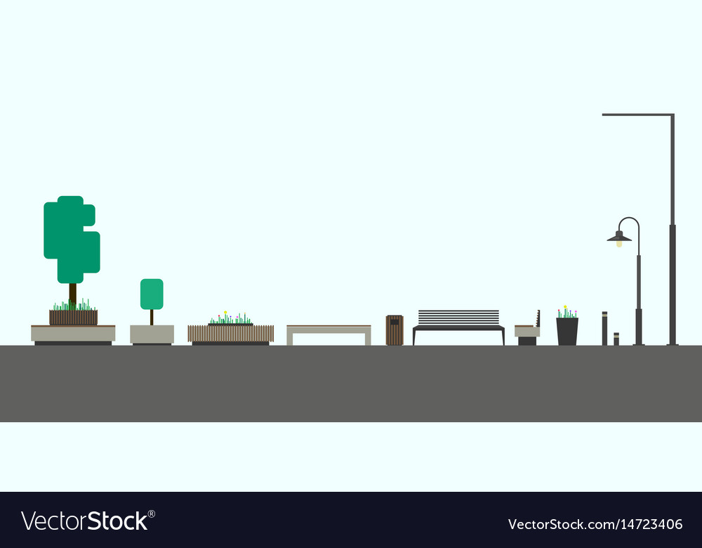 Outdoor Furniture Set Royalty Free Vector Image