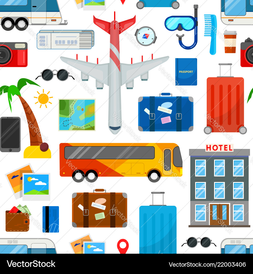 Pattern for travel Royalty Free Vector Image - VectorStock