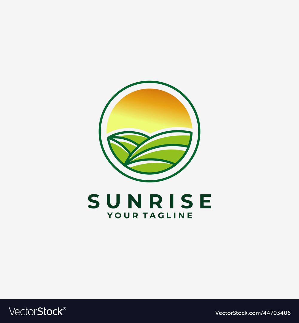 Sunrise Logo Design Template Royalty Free Vector Image